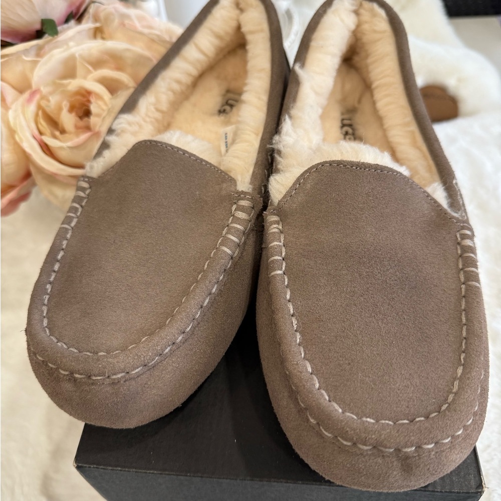 UGG Brown Suede Cozy Slippers